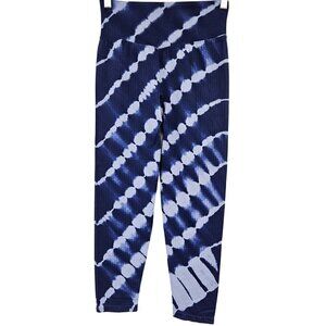 PINK VS Seamless High Waist 7/8 Tight Blue Tie Dye Women's M NEW Athleisure Yoga